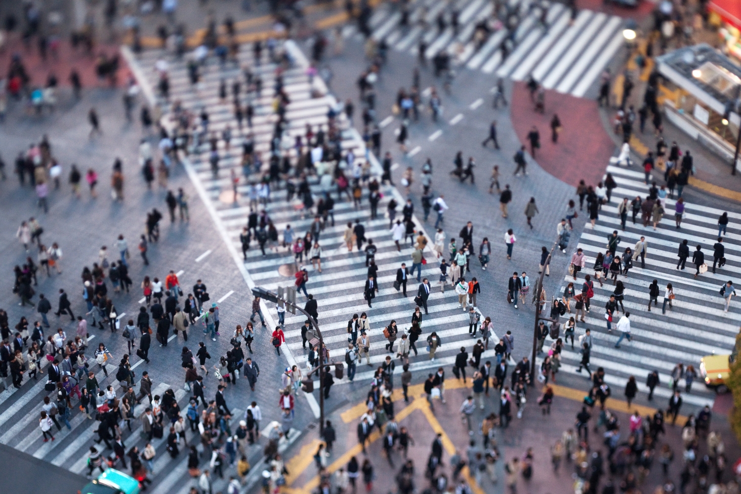 Shibuya pedestrian scramble in Tokyo, Japan. Photograph by David Levene, 2009.