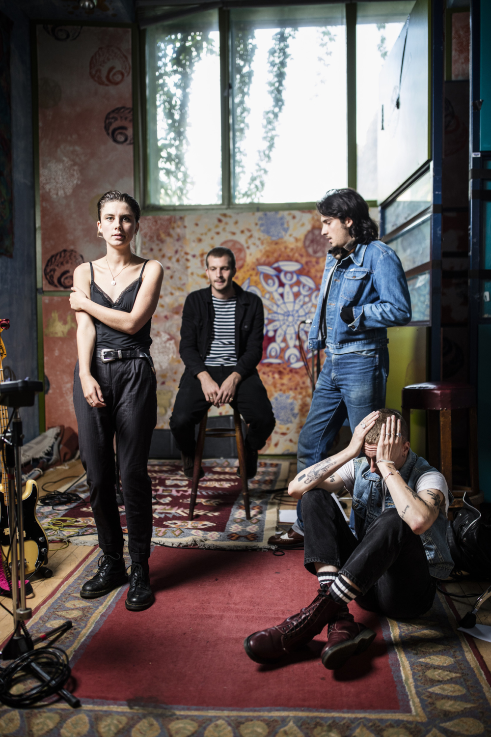 Wolf Alice, winners of the 2018 Mercury Prize, at a recording at Spotify's Strongroom Studios, London, 2017. Photograph by David Levene.