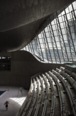 The London Aquatics Centre at the Olympic Park in Stratford London. The Centre opens to the public on March 1st 2014. London. Photograph by David Levene 25 February 2014