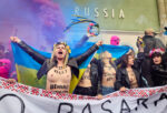 Pussy Riot. Russia protest. Russia Pavilion. 61st International Art Exhibition, Biennale di Venezia, In Minor Keys. Venice, Italy. Photograph by David Levene 6/5/26